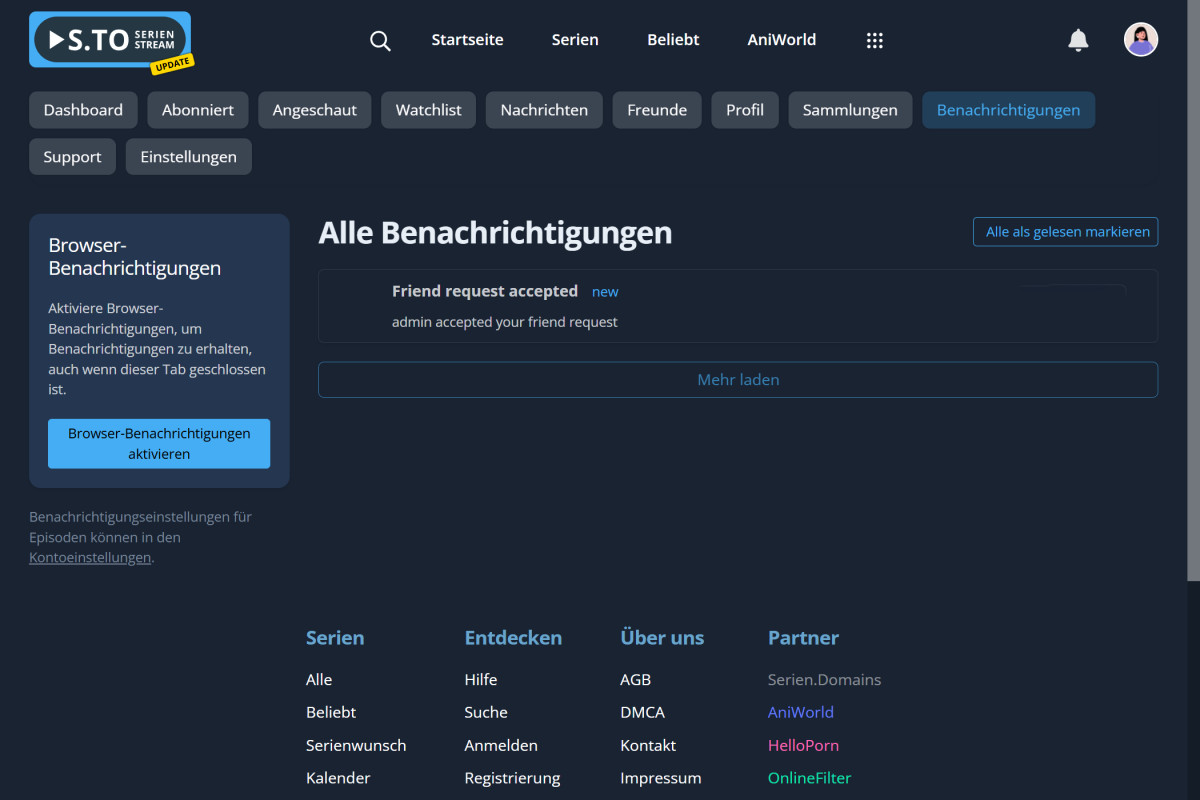 All Notifications & Options
