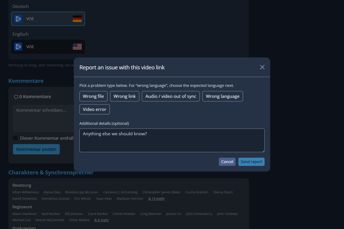 Report Defective Video